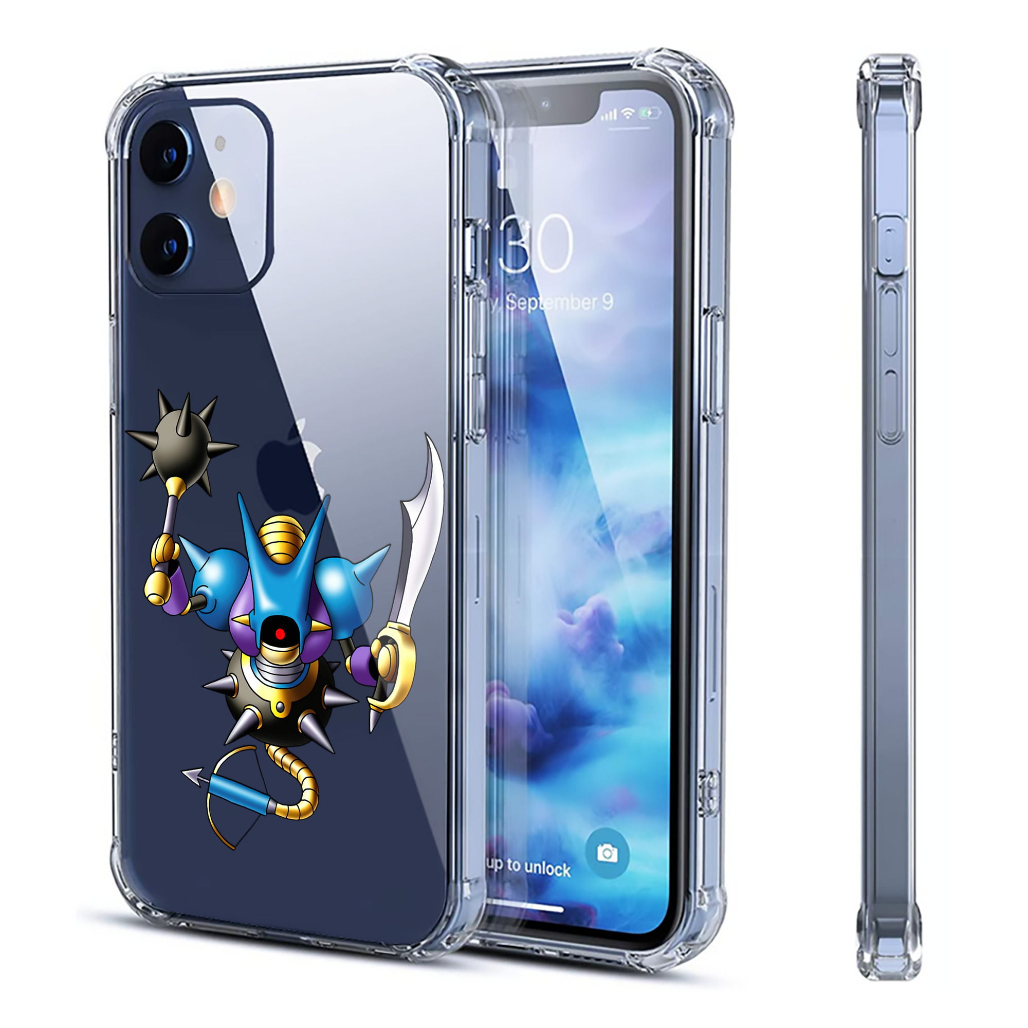 （画像用） ドラゴンクエスト Doragon Kuesuto Dragon Quest 【iPhone 12シリーズ対応】透明スマホケース（クリアソフトケース）